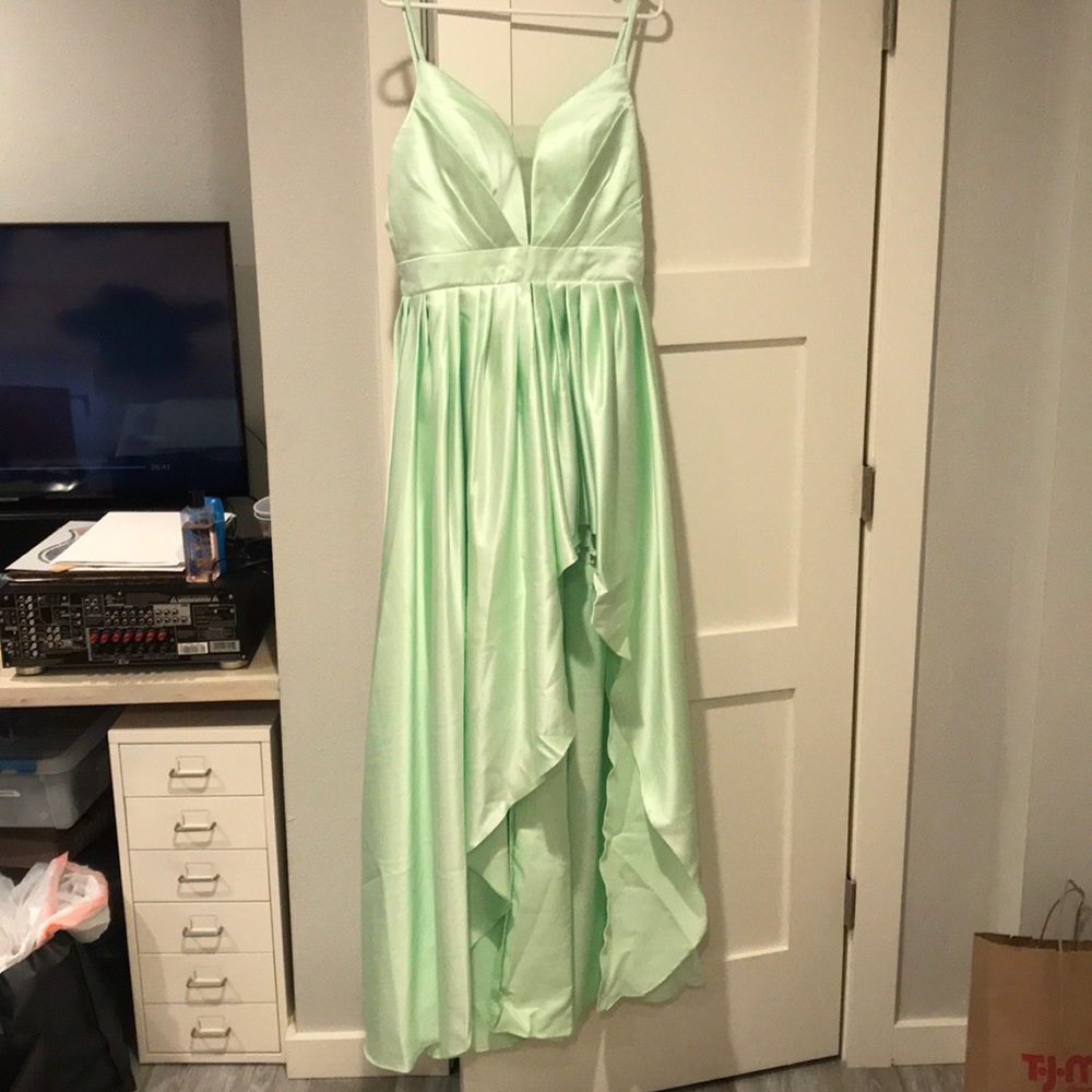 Mint green formal dress